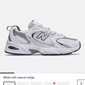 NIB New Balance White and Navy Sneakers
